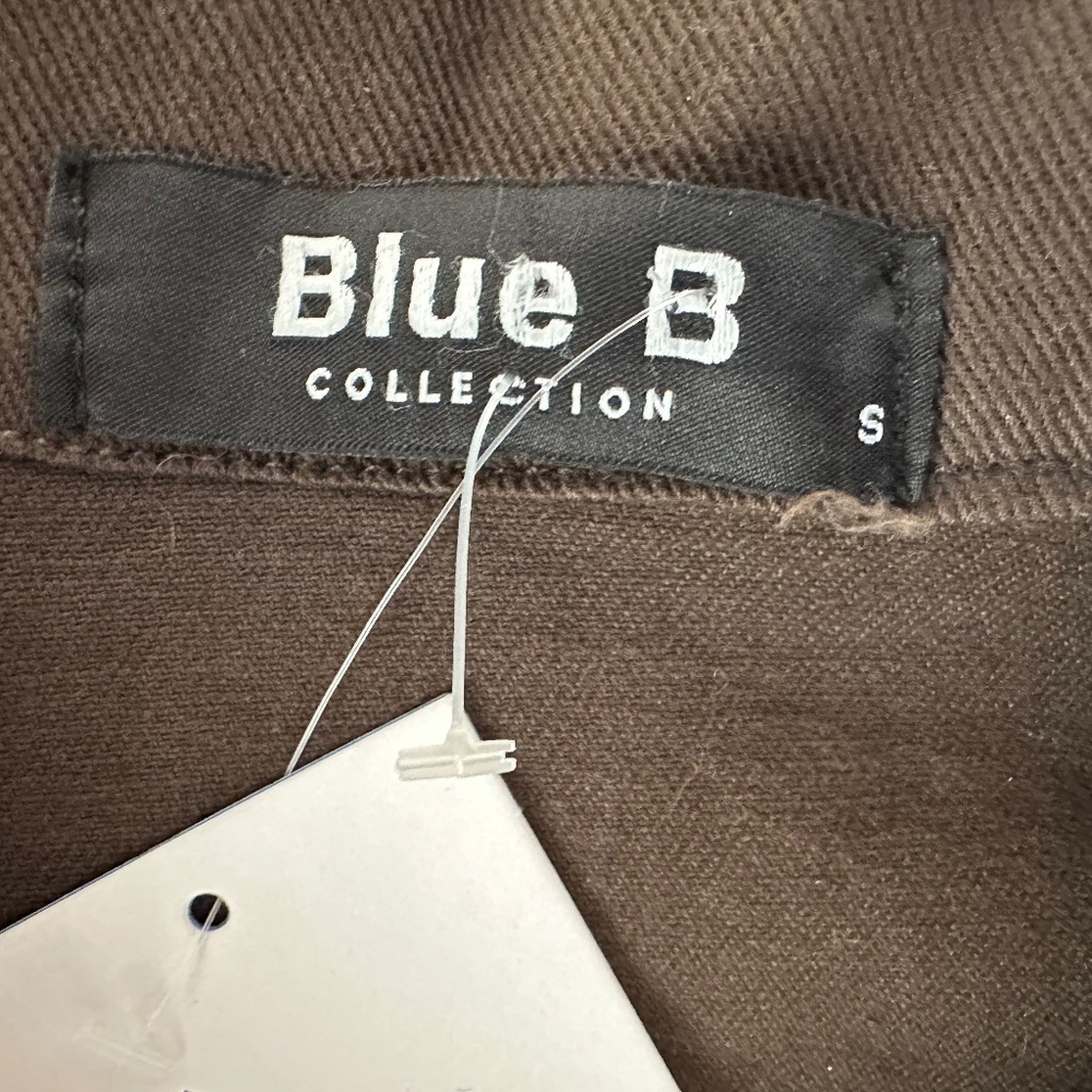 Blue B. Collection Street Wear Brown Shacked Snap Button Shirt Women Size S NWT - Picture 12 of 13